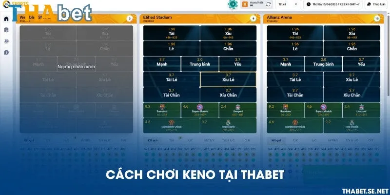 Cách chơi Keno tại THAbet