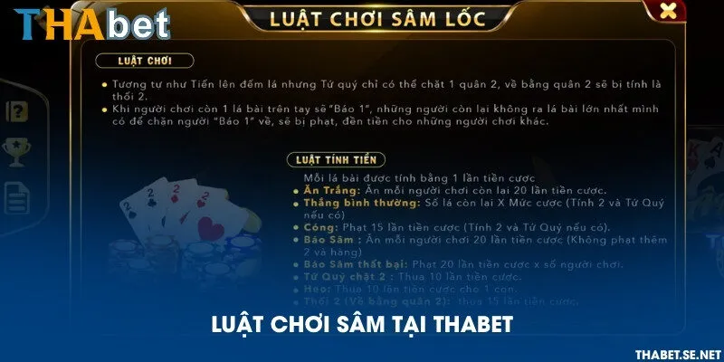 Luật chơi Sâm tại THAbet